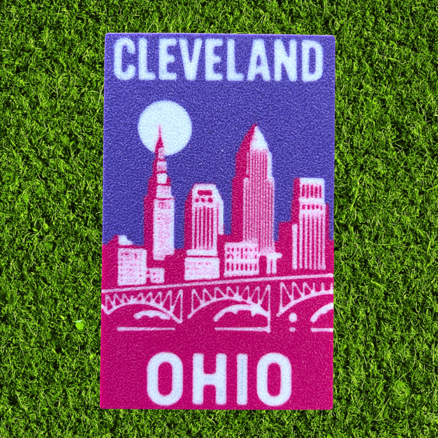 City Views 3D Printed Cleveland Skyline Magnet