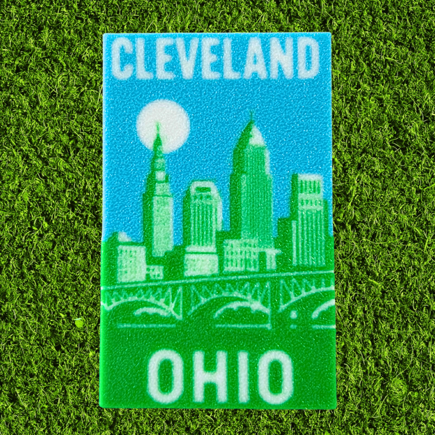 City Views 3D Printed Cleveland Skyline Magnet