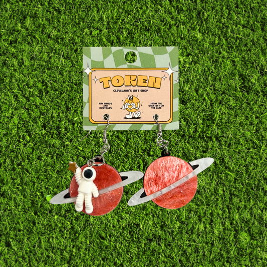 Saturn is 835 Million Miles from Cleveland Earrings