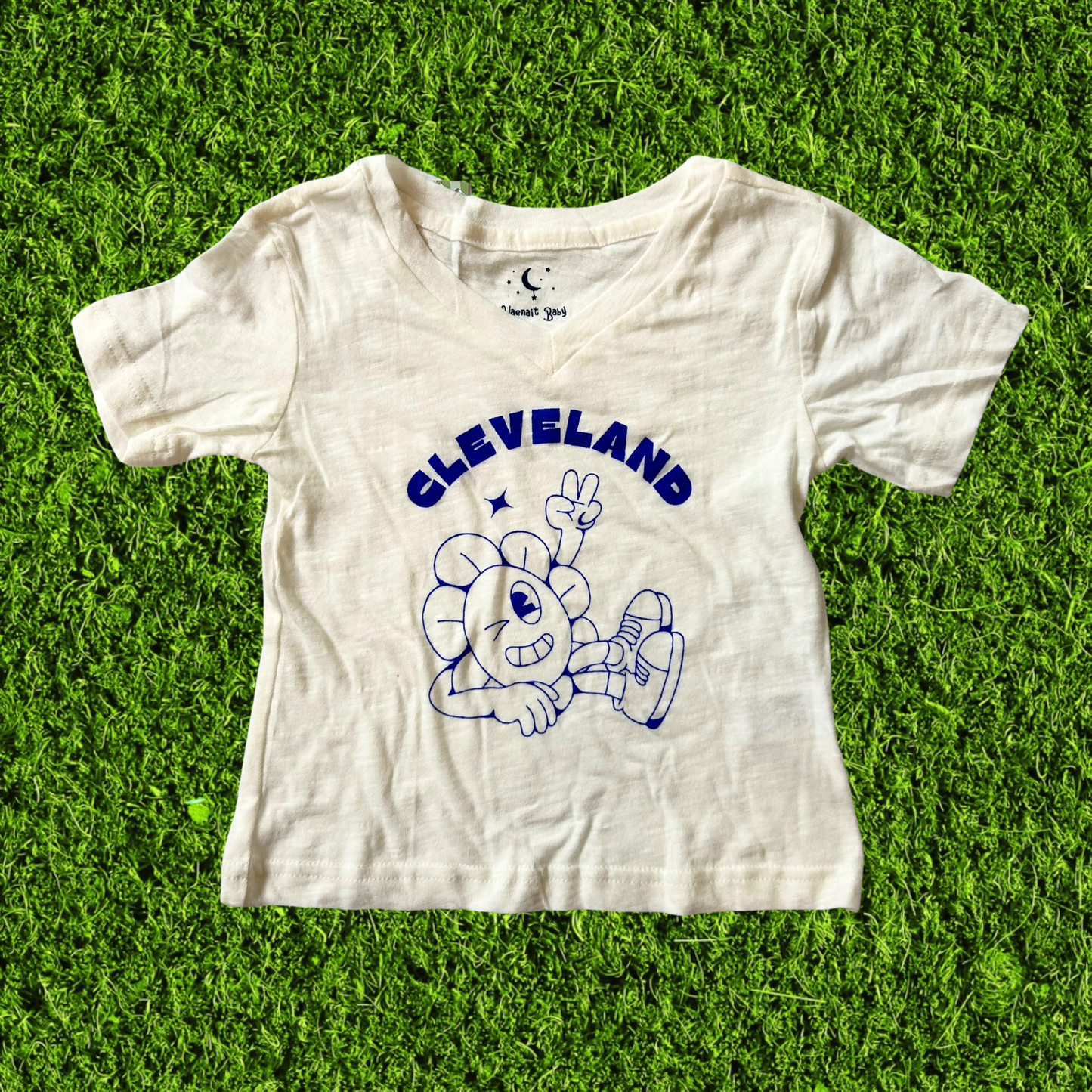 Cleveland Peace Sign Cream Toddler T-Shirt