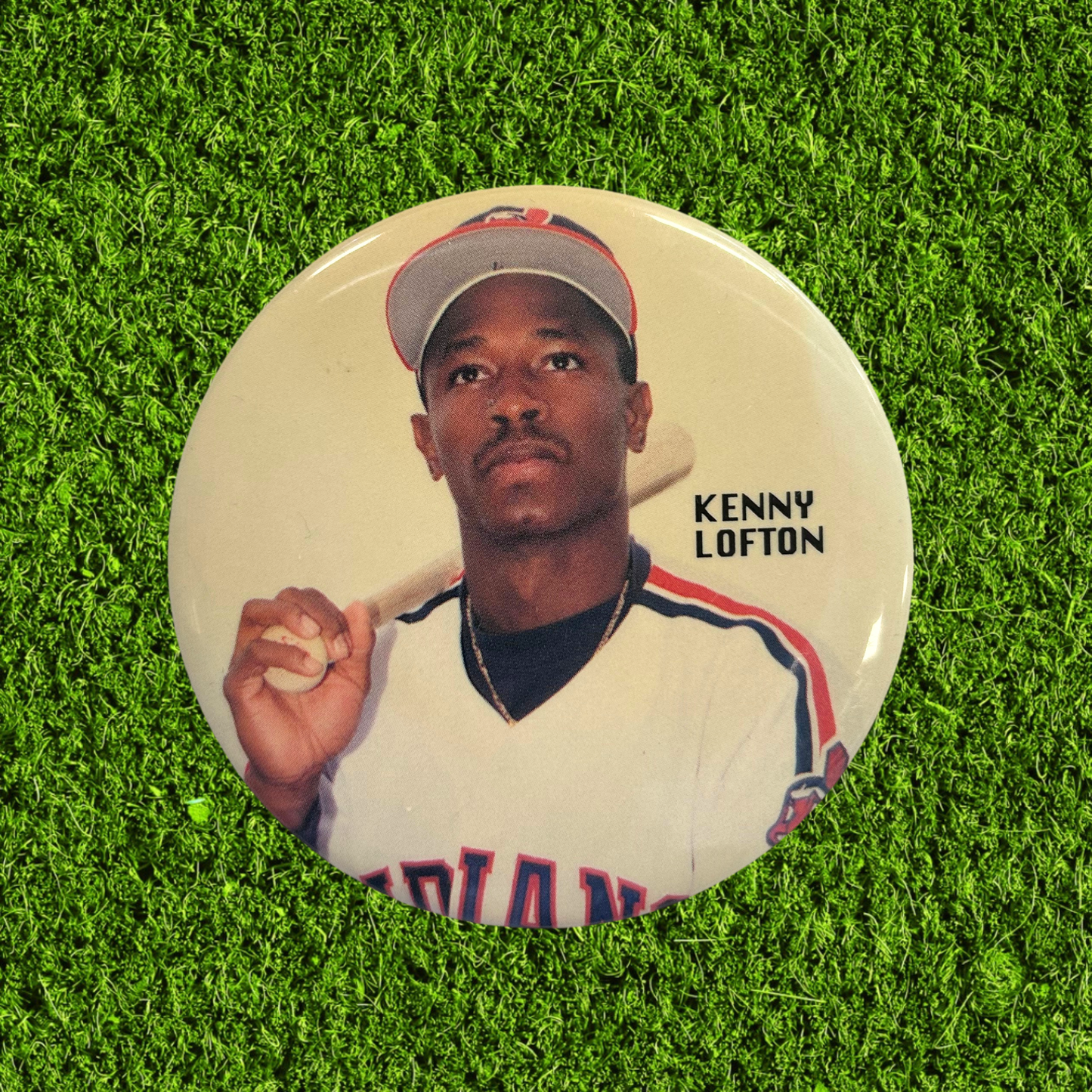 Vintage Indians Kenny Lofton Button