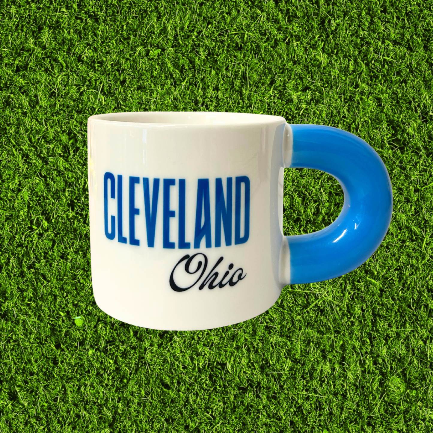 Cleveland Ohio Blue Chunky Mug