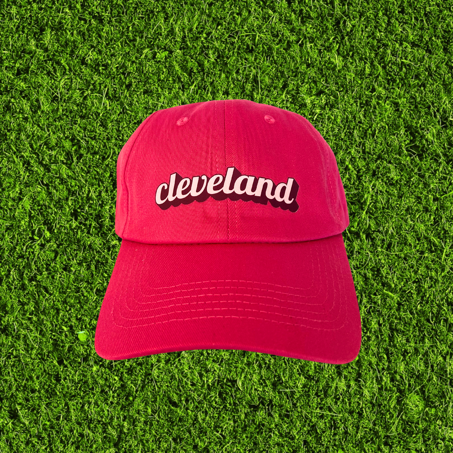 Pink Cleveland Script Hat