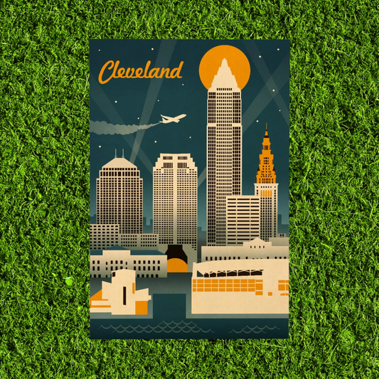 Retro Cleveland Magnet