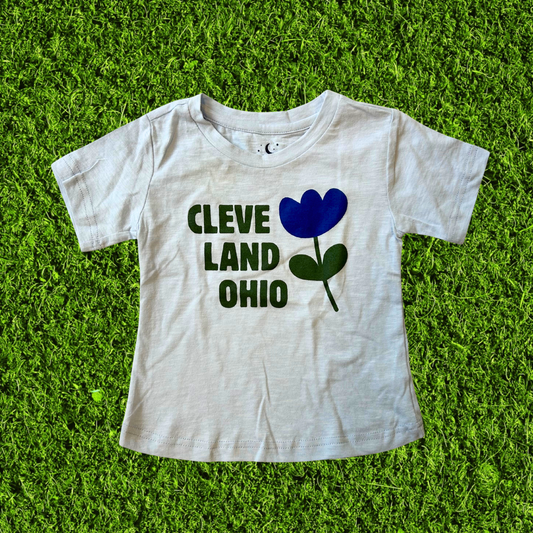 Cleveland Flower Light Blue Toddler T-Shirt