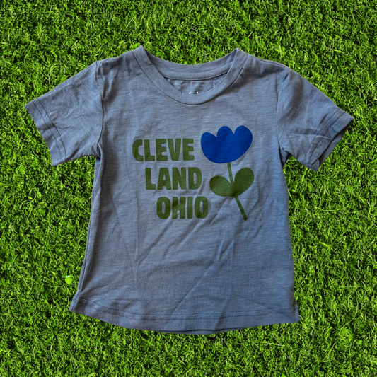 Cleveland Flower Slate Blue Toddler T-Shirt