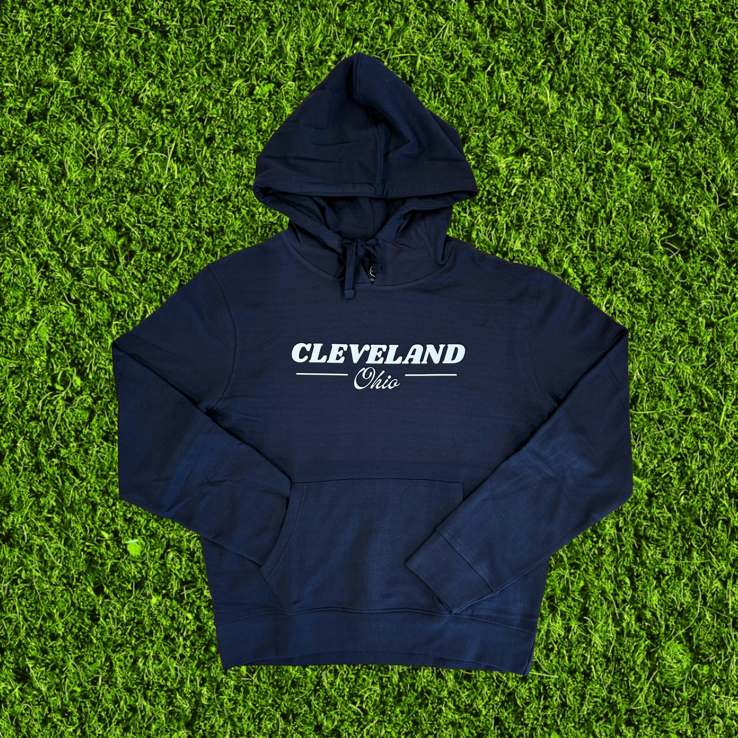 Light Blue Cleveland Navy Hoodie