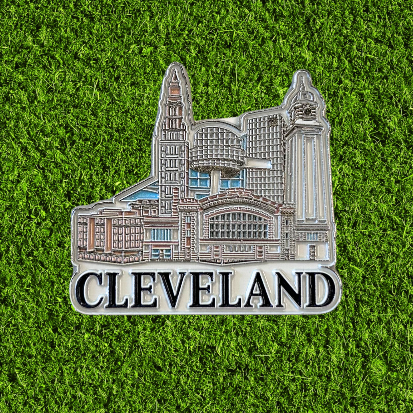 Cleveland Skyline Metal Magnet