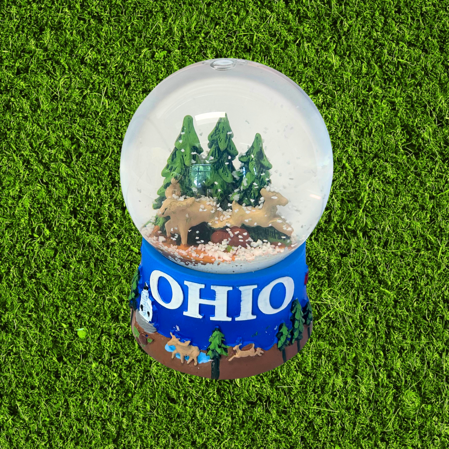 Ohio Forest Deer Snow Globe