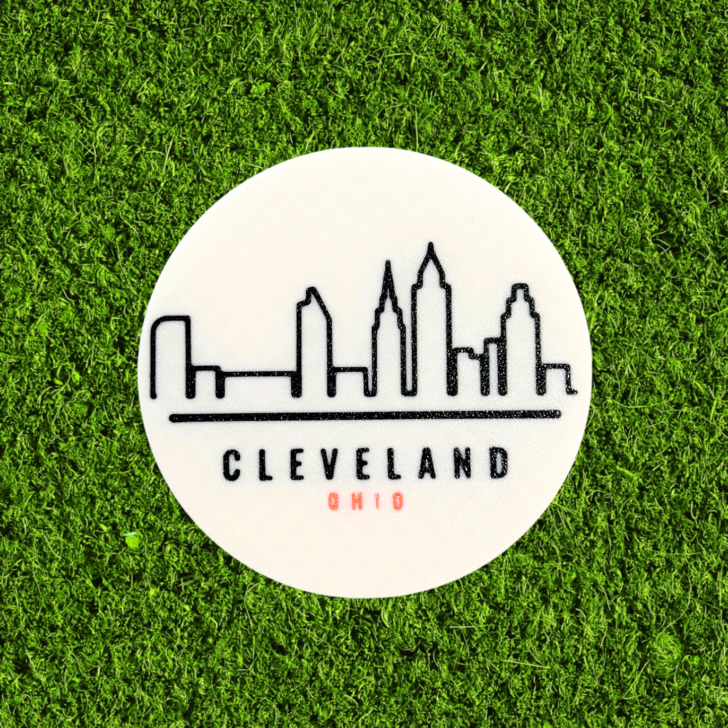 3D Printed Cleveland, Ohio Skyline Coaster