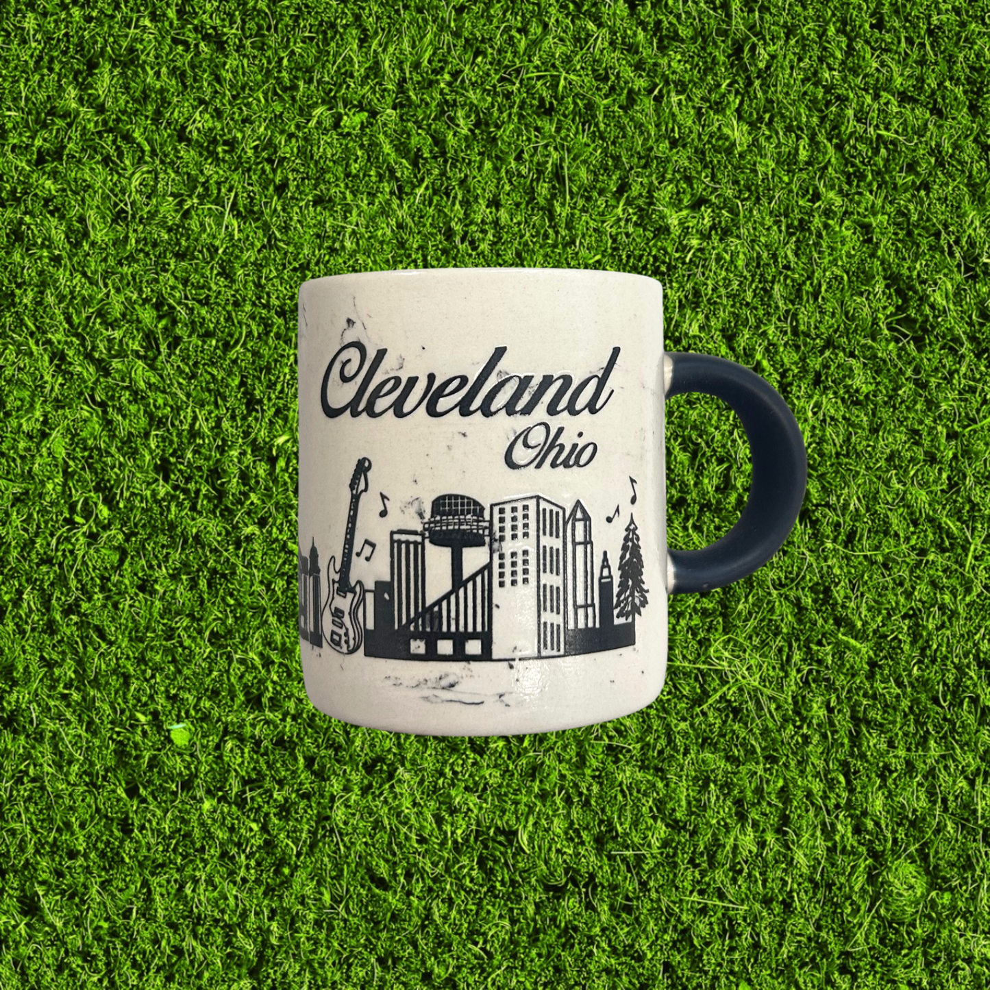 Cleveland Skyline Marble Ceramic Mini Mug