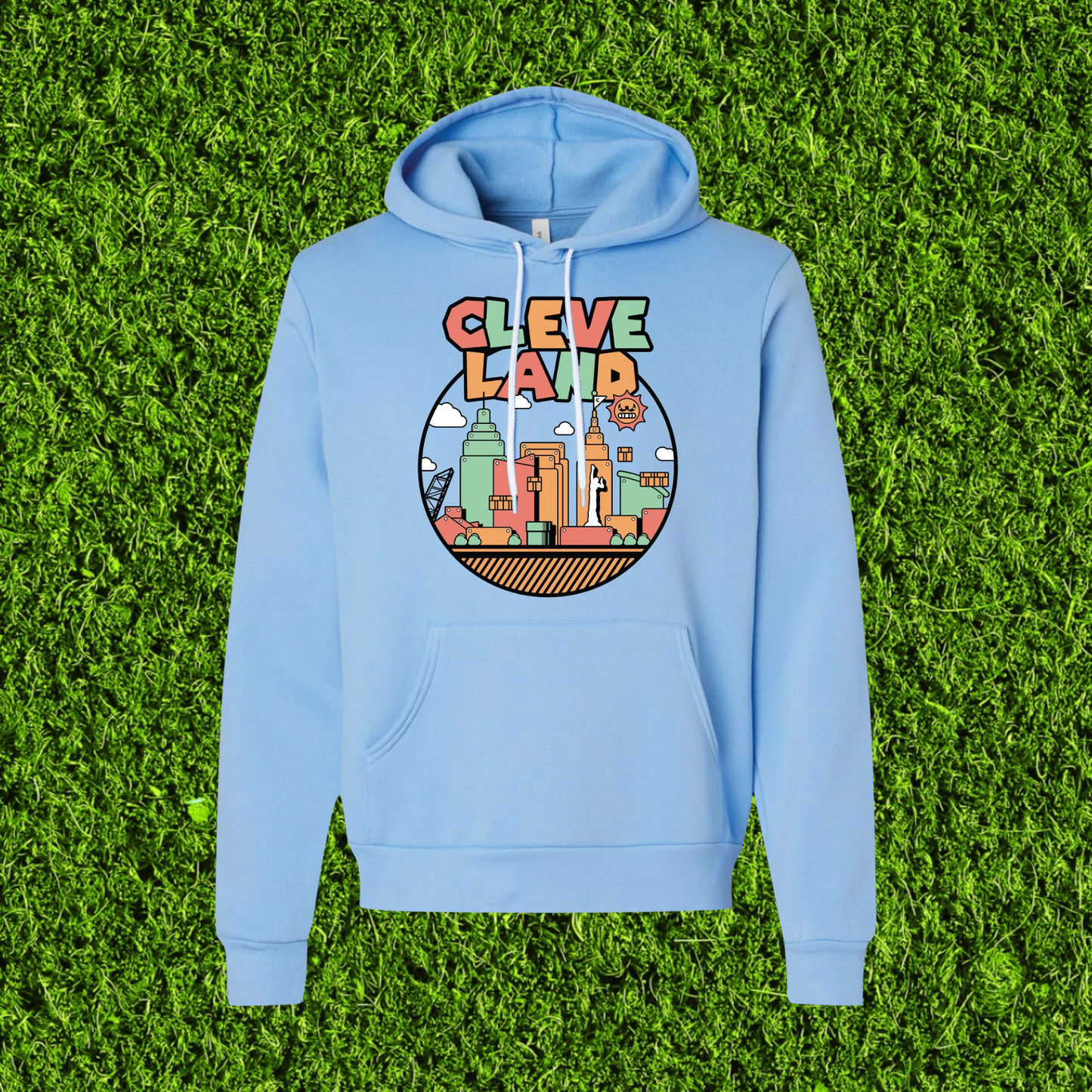 Colorful Cleveland Light Blue Hoodie