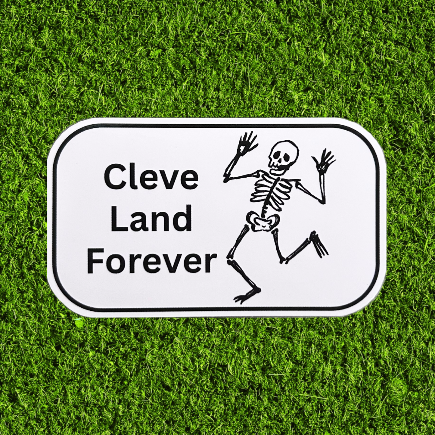 Cleve Land Forever Skeleton Sticker