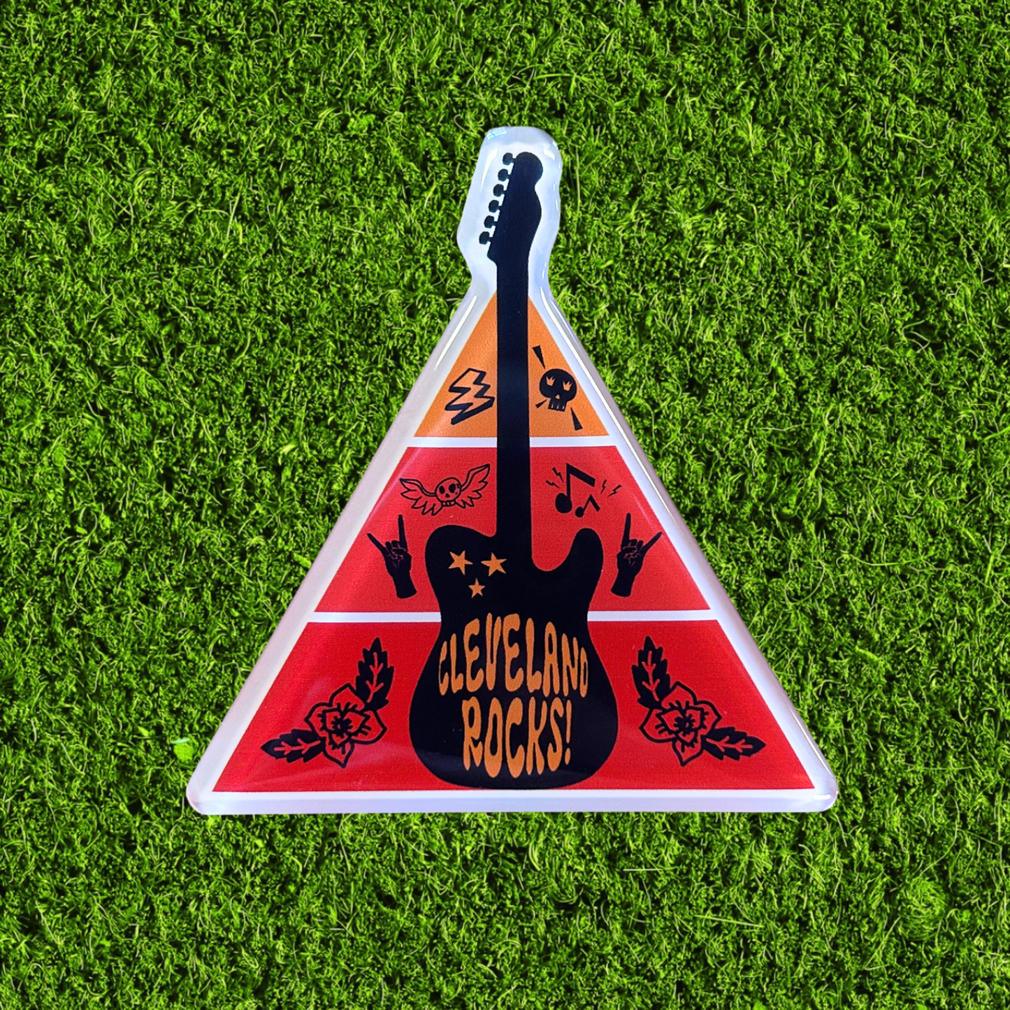 Cleveland Rocks Pyramid Acrylic Magnet