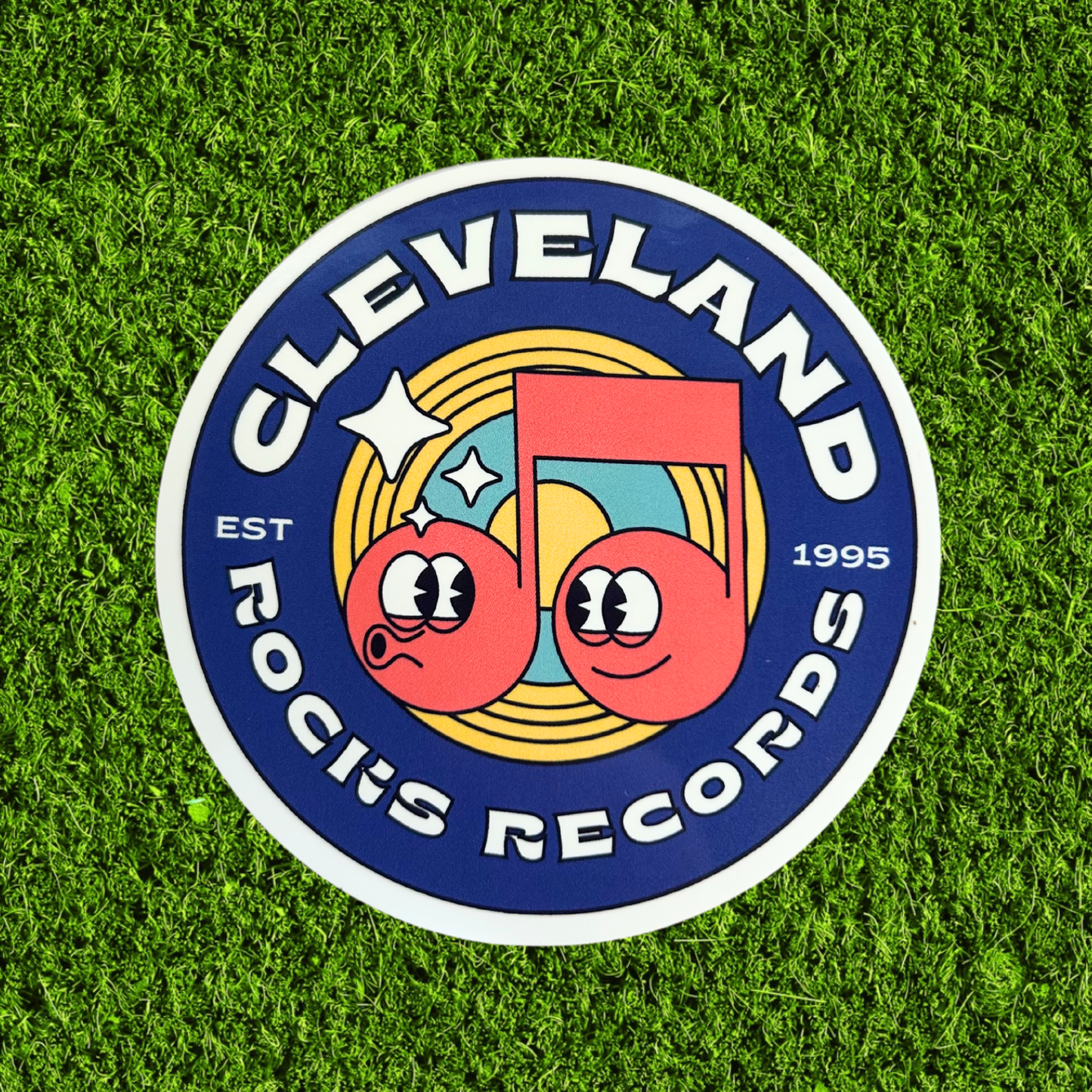 Cleveland Rocks Record Sticker