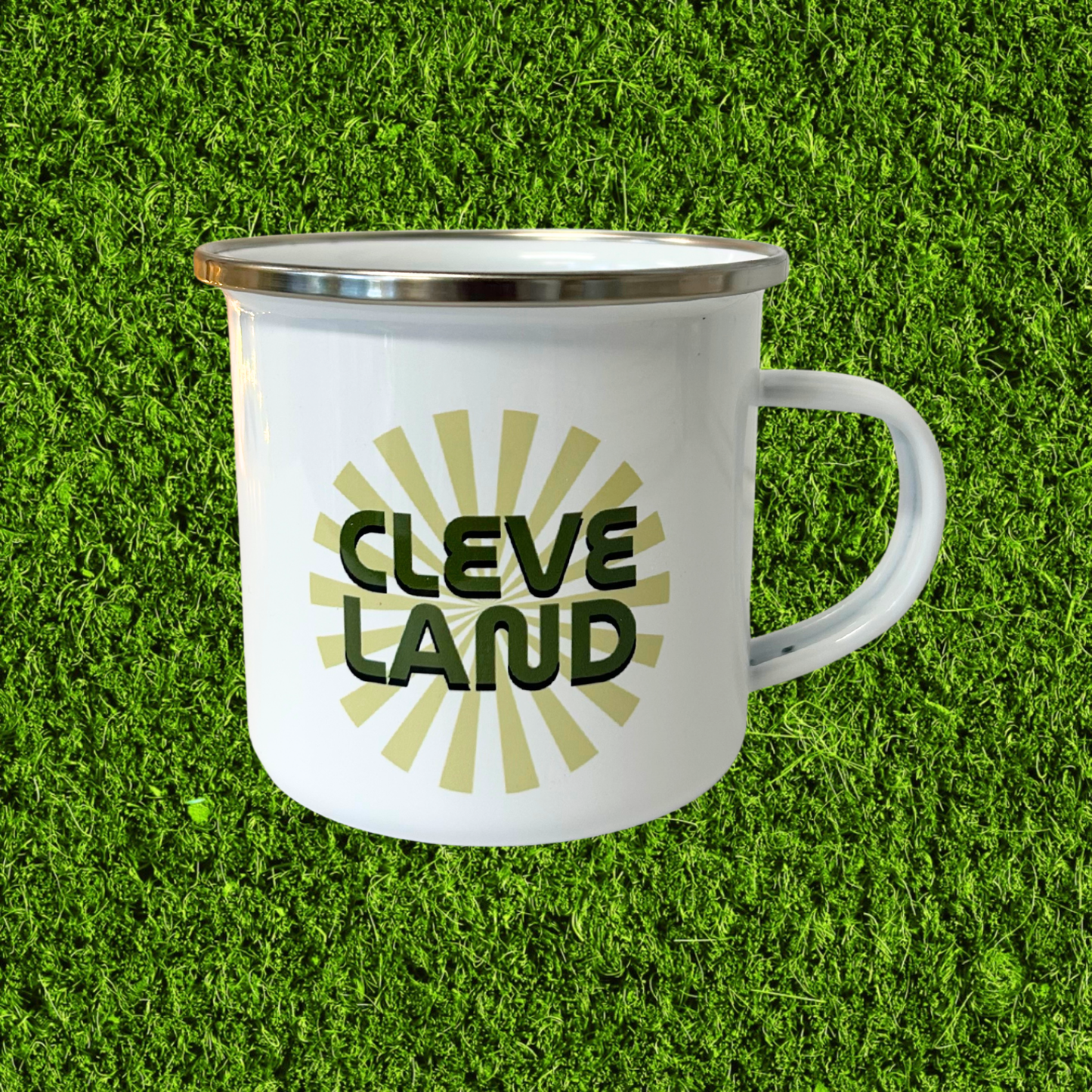 Cleve Land Green Stainless Steel Camper Mug