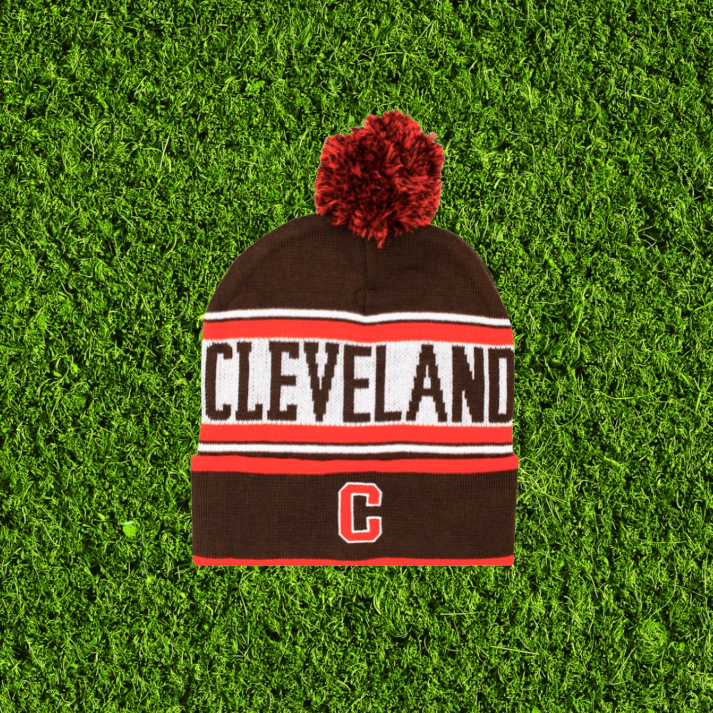 Cleveland Football Pom Pom Beanie