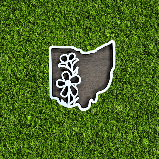 Ohio Wildflower Wood Mini Magnet
