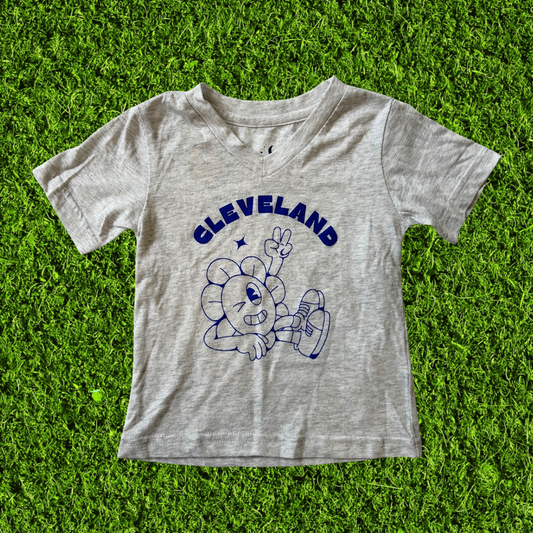 Cleveland Peace Sign Light Grey Toddler T-Shirt