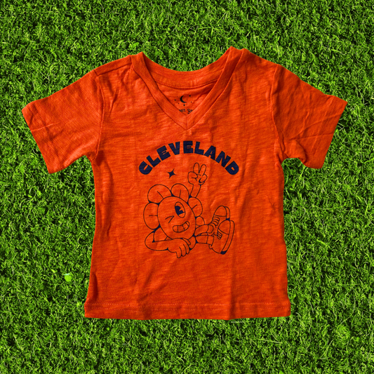Cleveland Peace Sign Orange Toddler T-Shirt