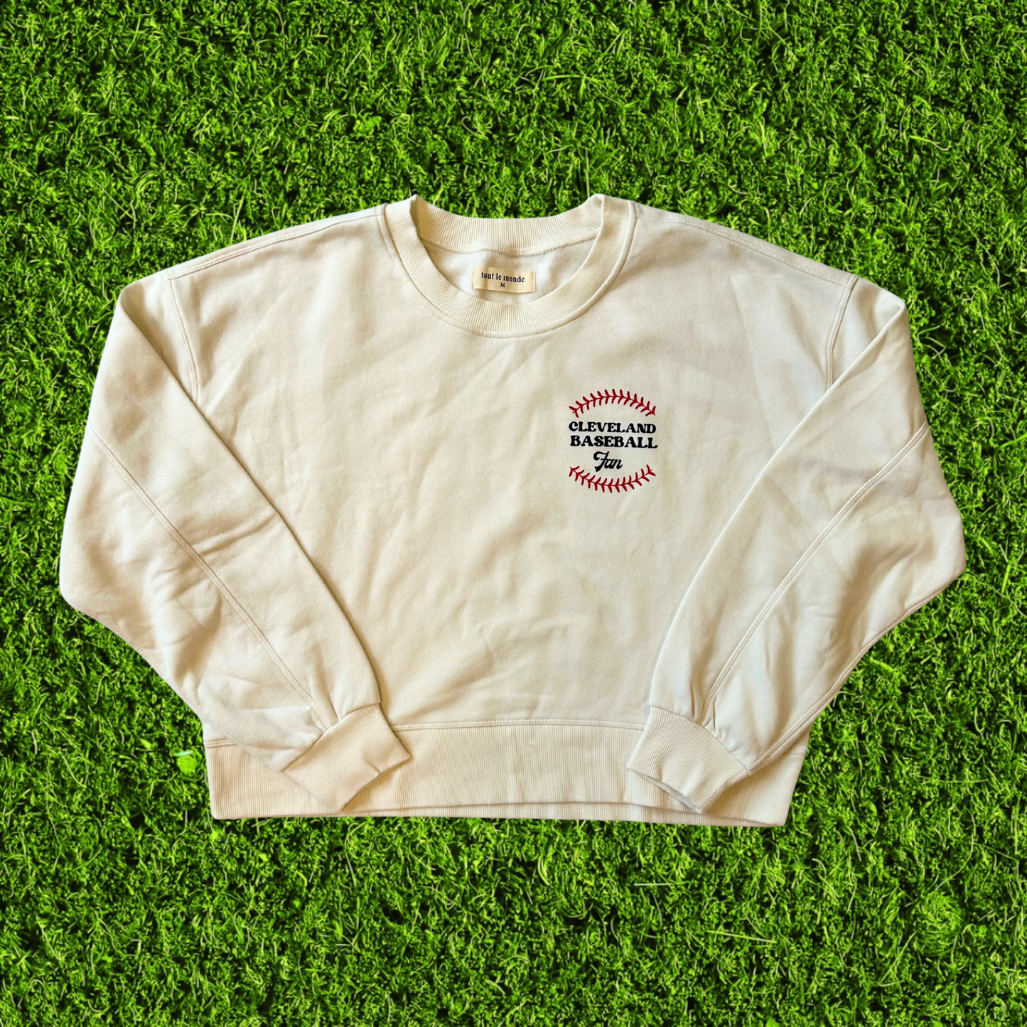 Cleveland Baseball Fan Cropped Sweatshirt