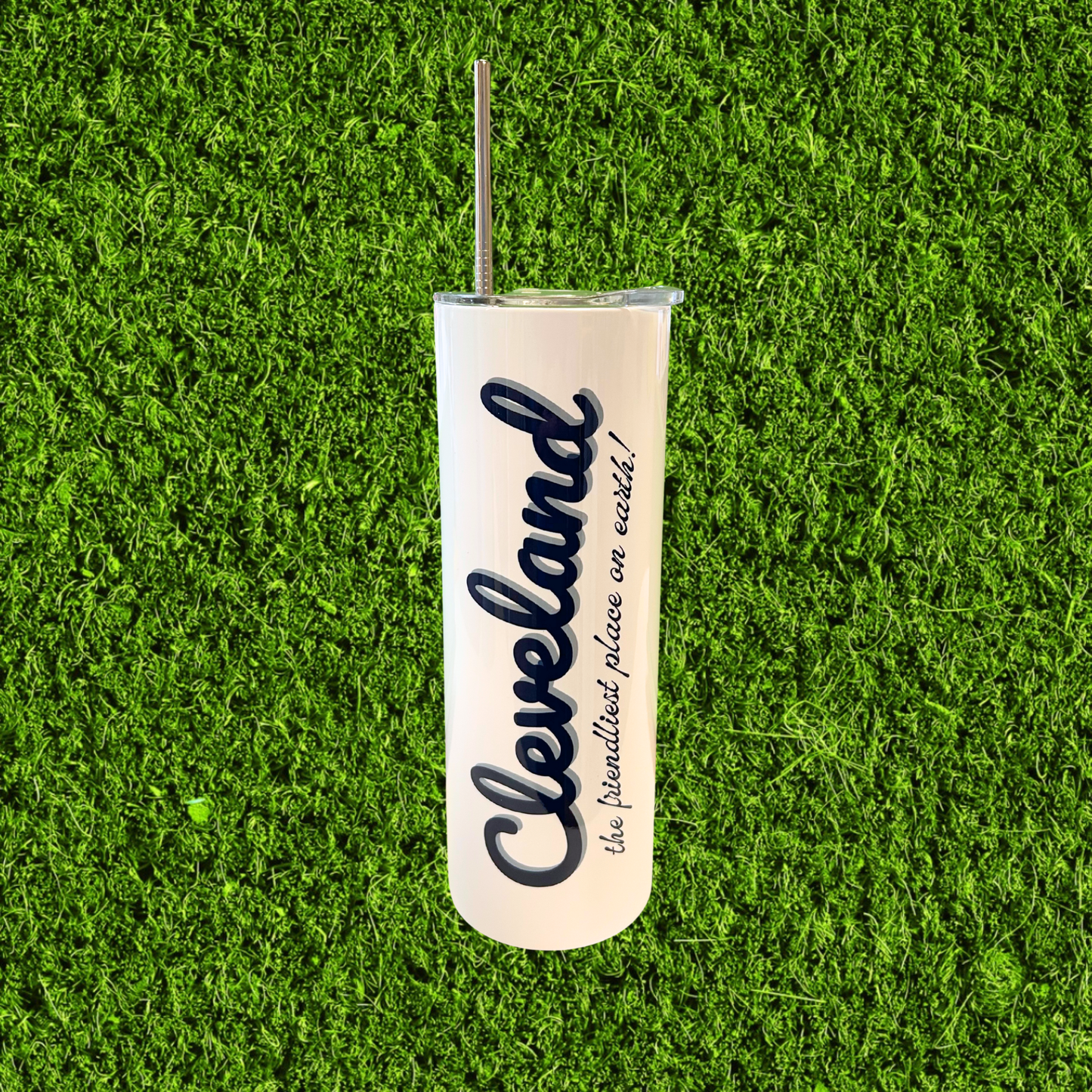 Cleveland Script 20oz Stainless Steel Straight Tumbler