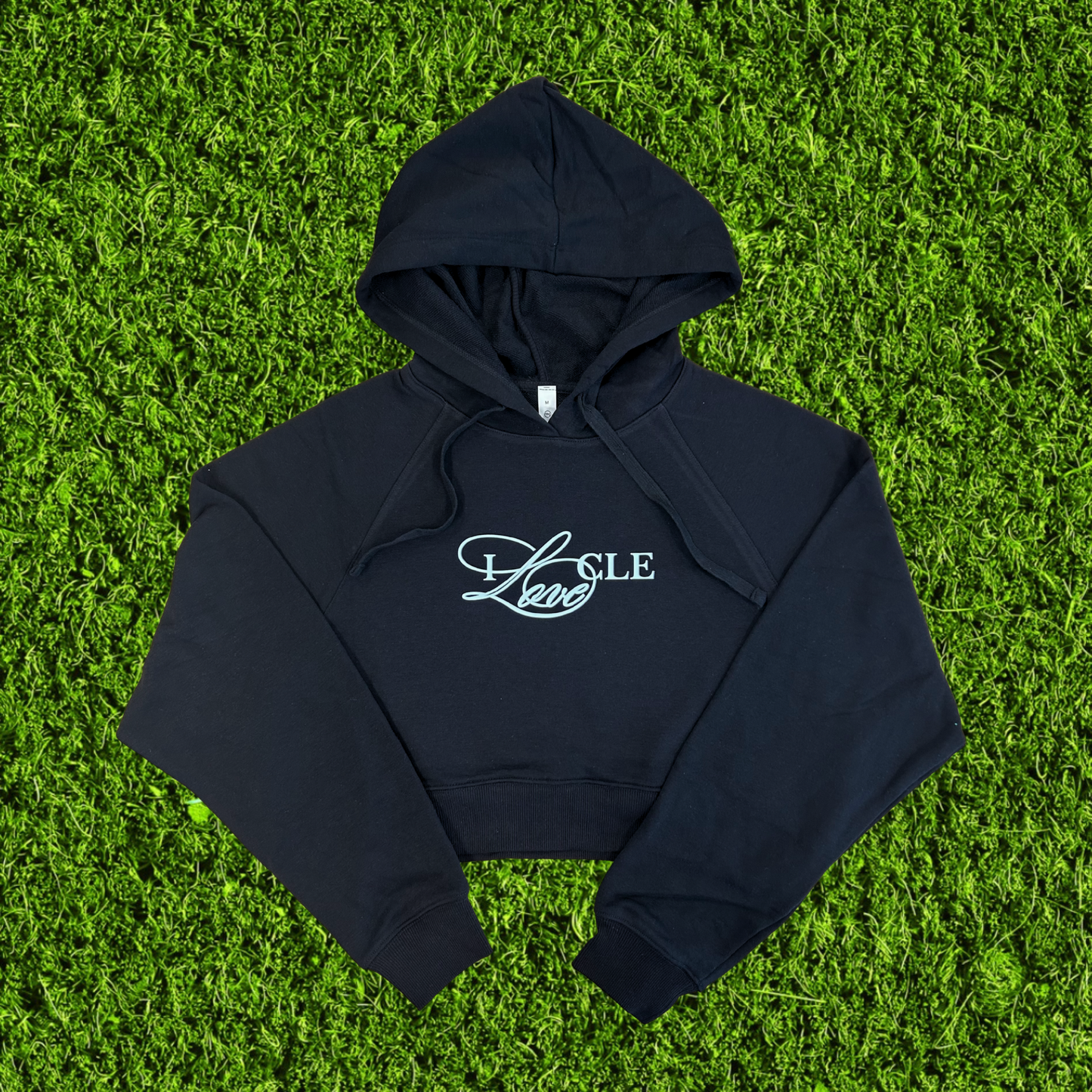 Women's I Love Cle Cropped Hoodie
