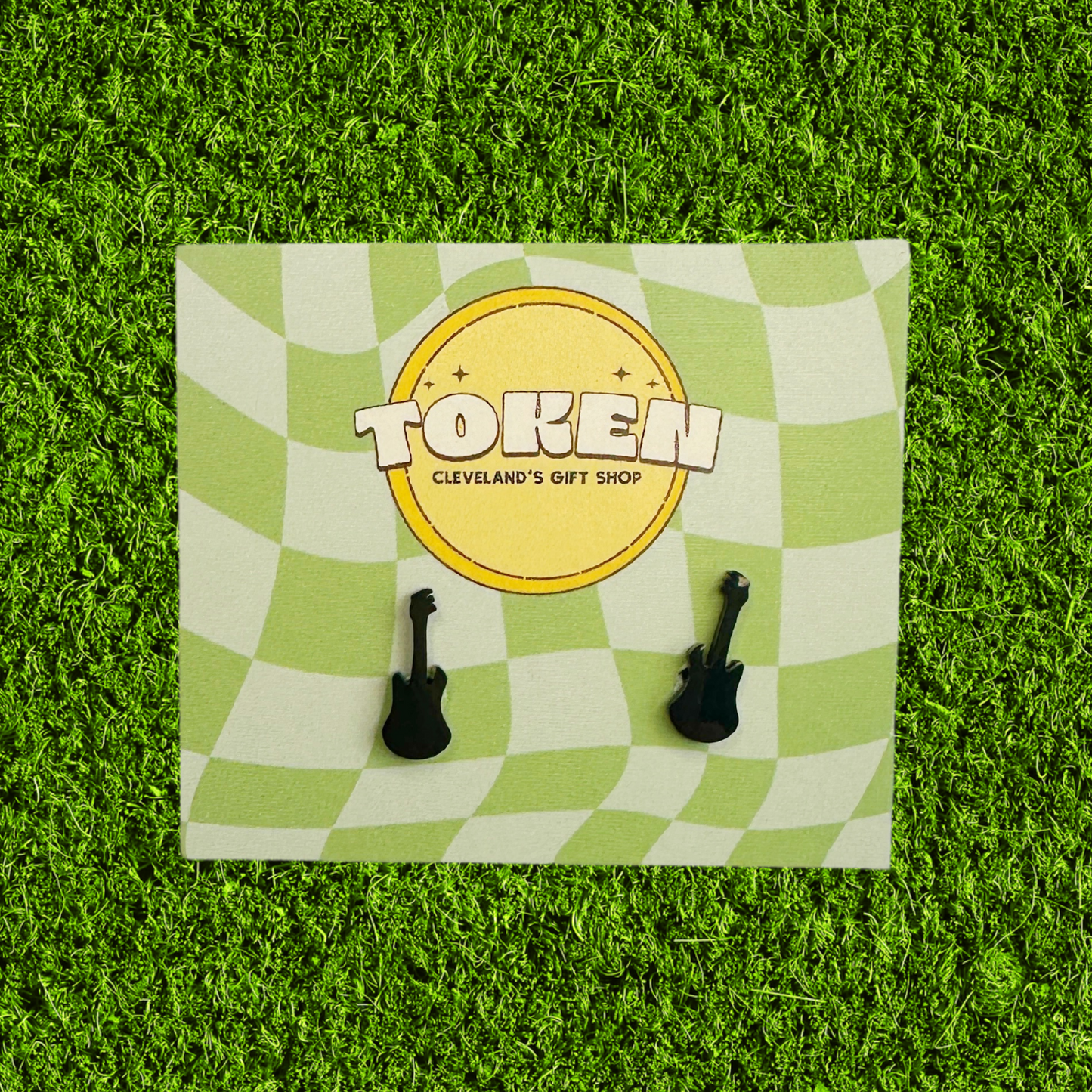 Stainless Steel Guitar Earrings