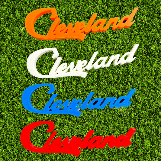 Cleveland Script Desk Sign
