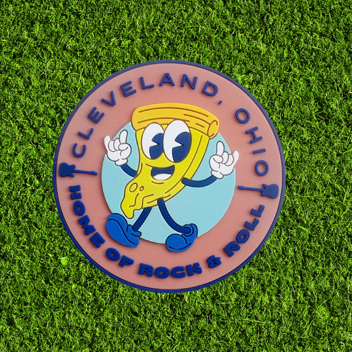 Rock N Roll Pizza Dimensional Rubber Magnet