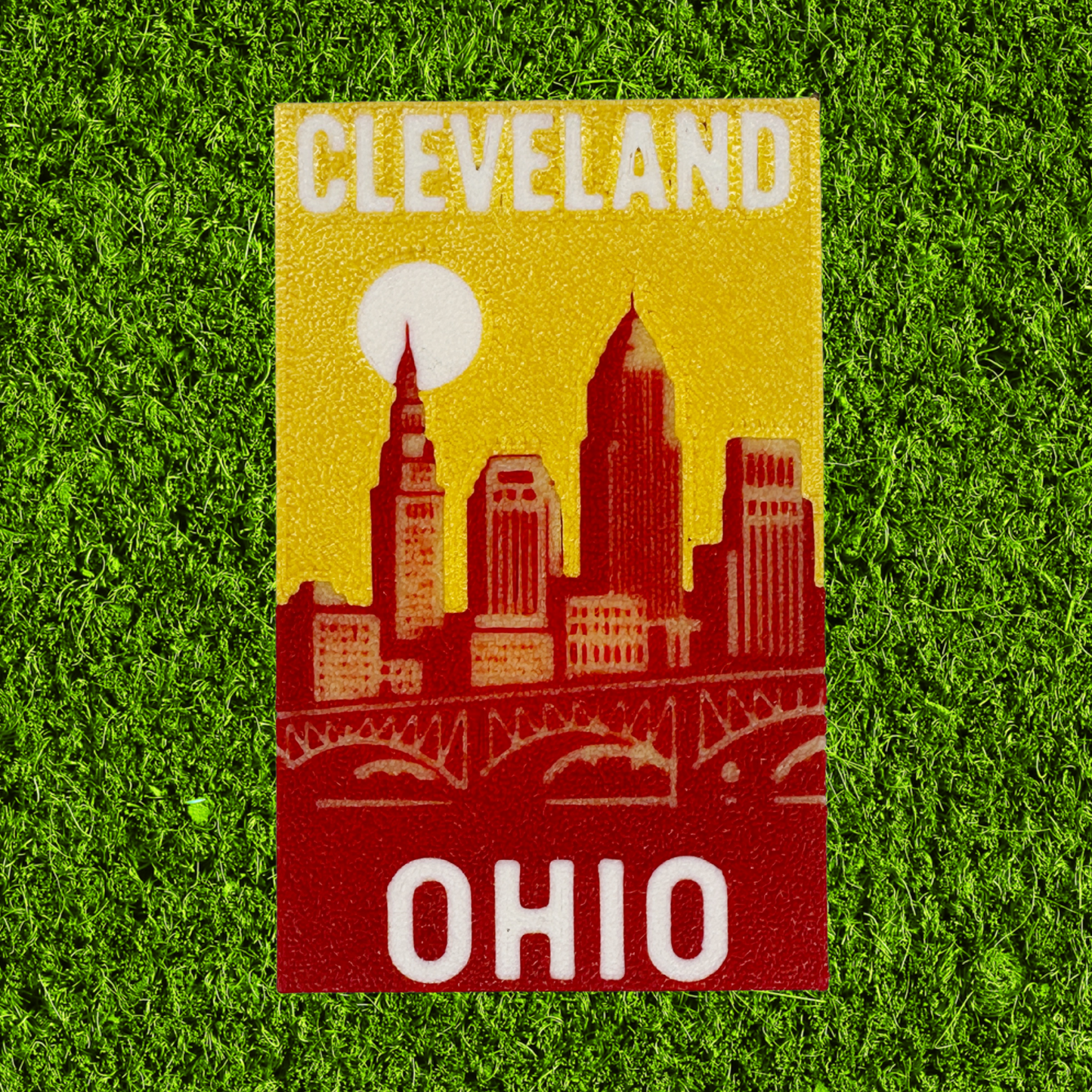City Views 3D Printed Cleveland Skyline Magnet