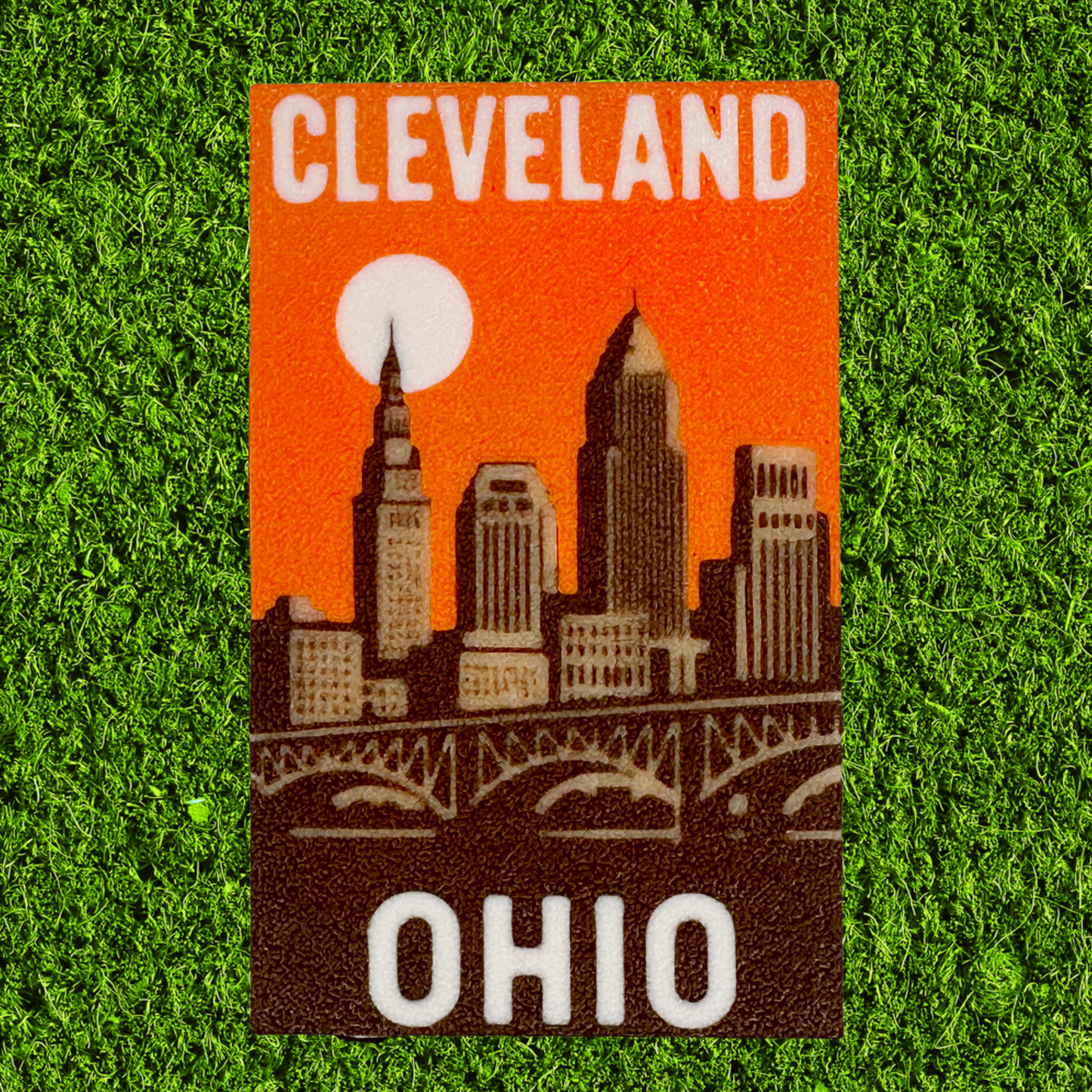 City Views 3D Printed Cleveland Skyline Magnet