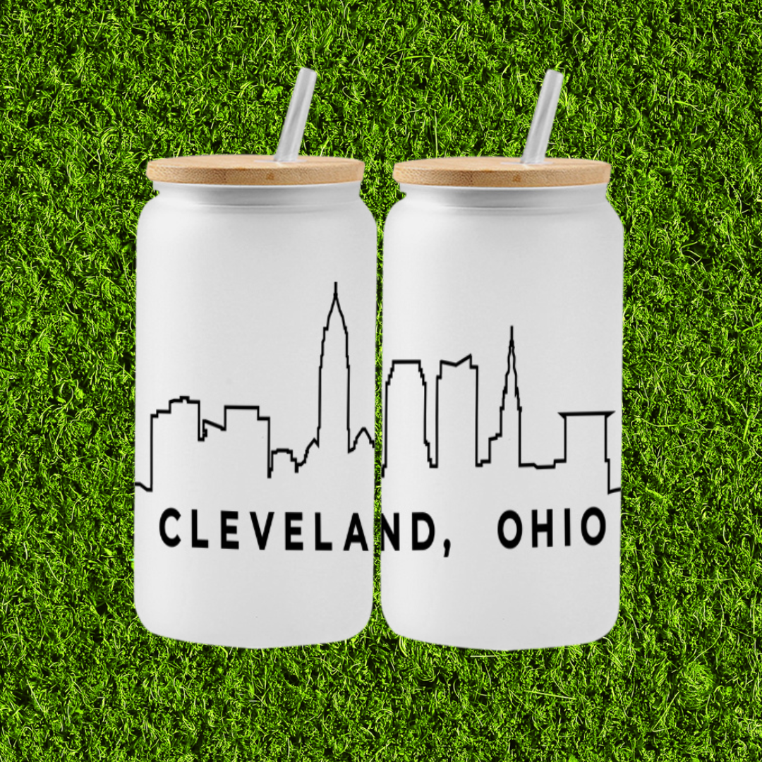 Frosted Glass Tumbler - Skyline