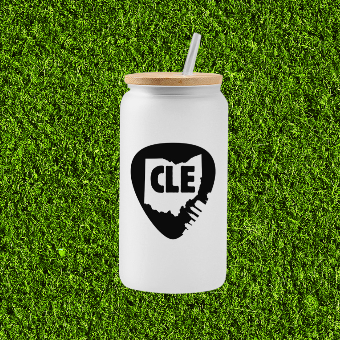 Frosted Glass Tumbler - CLE Guitar Pick
