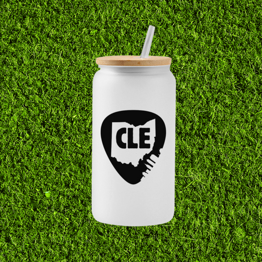 Frosted Glass Tumbler - CLE Guitar Pick