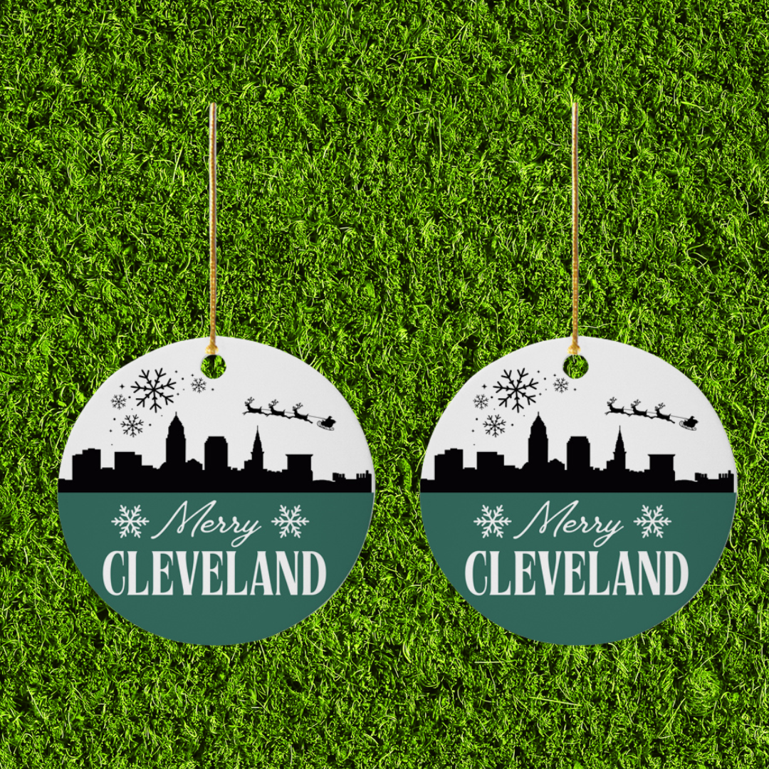 Merry Cleveland Acrylic Ornament