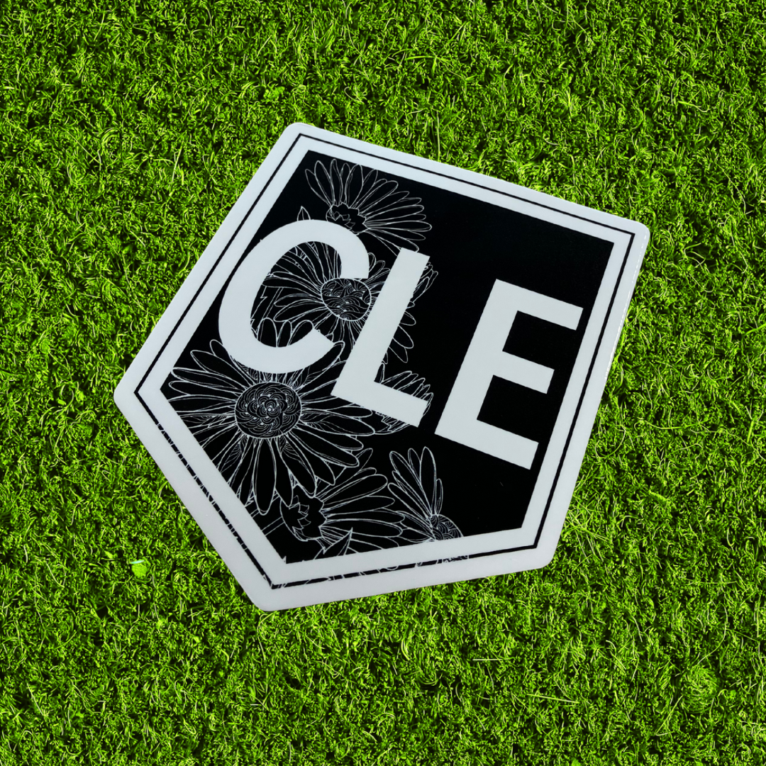CLE Floral Pennant Sticker