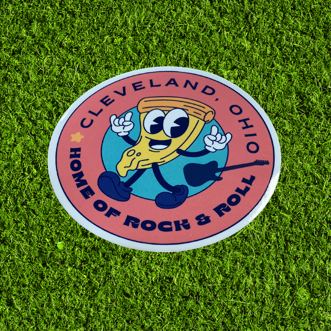 Rock N Roll Pizza Sticker