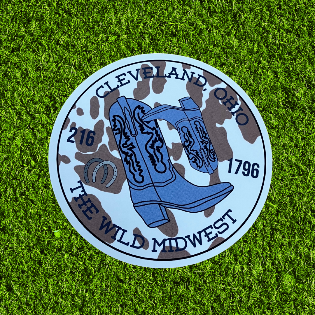 The Wild Midwest Cowgirl Sticker