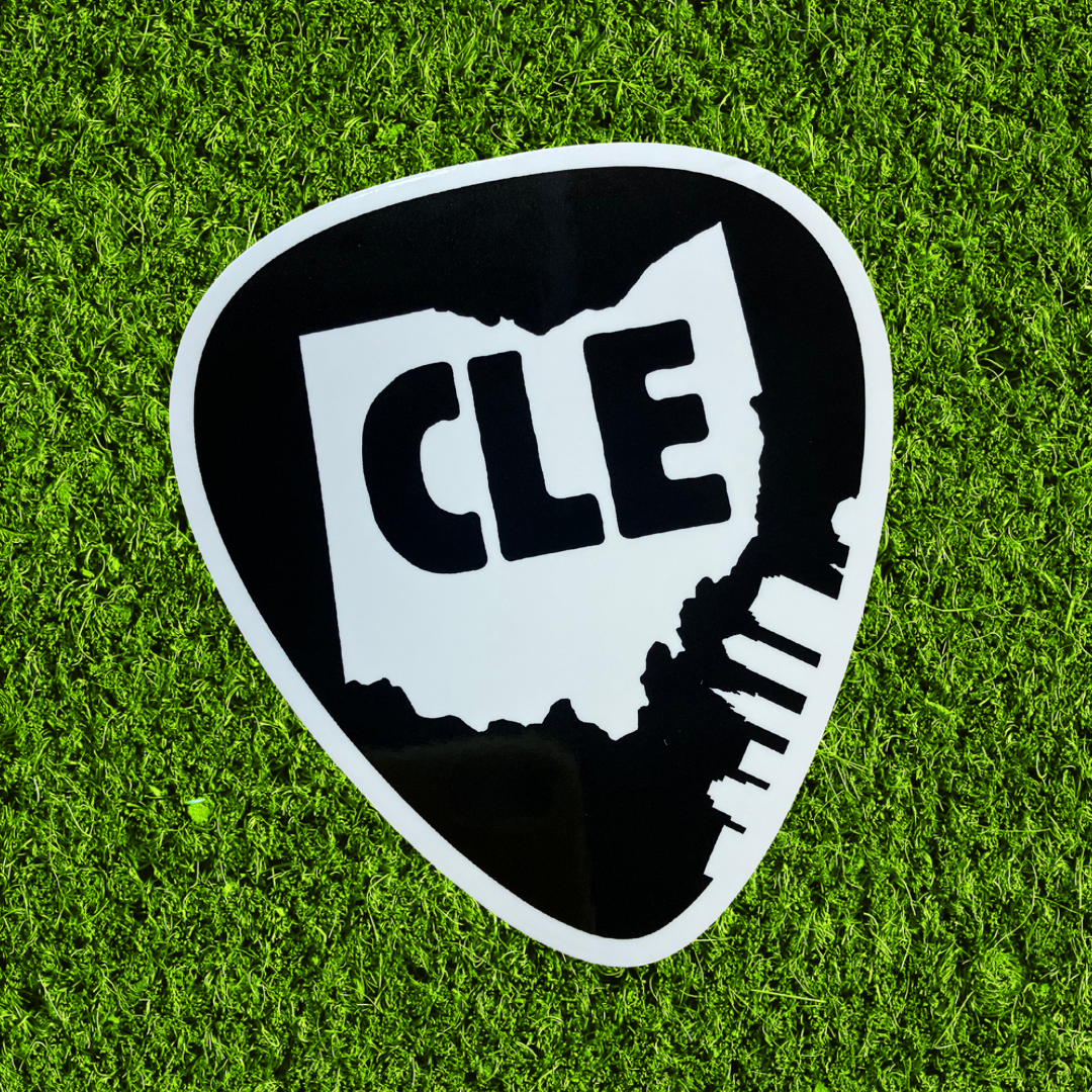 CLE Ohio Skyline Guitar Pick Sticker