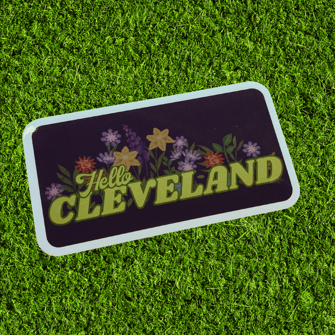 Hello Cleveland Mini Floral Sticker