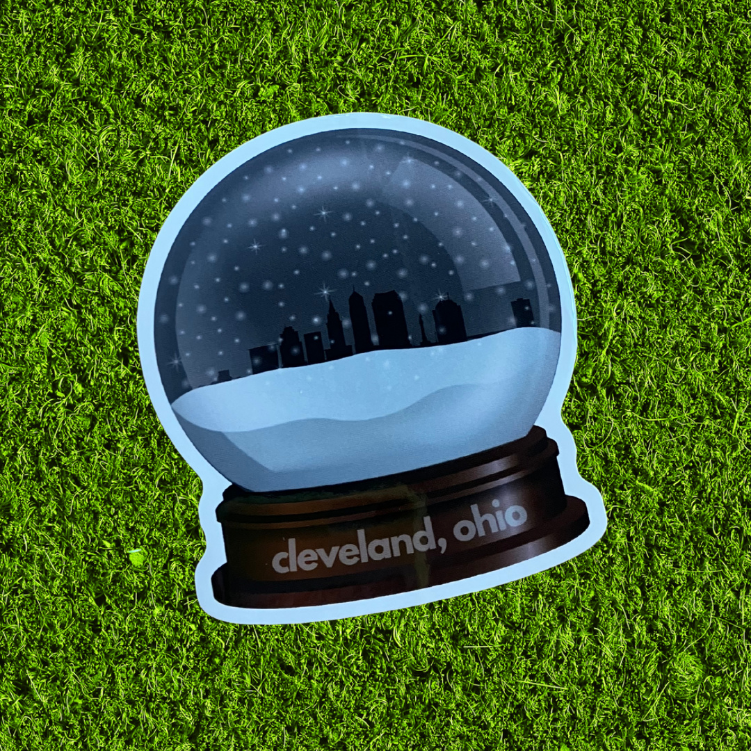 Skyline Snow Globe Sticker