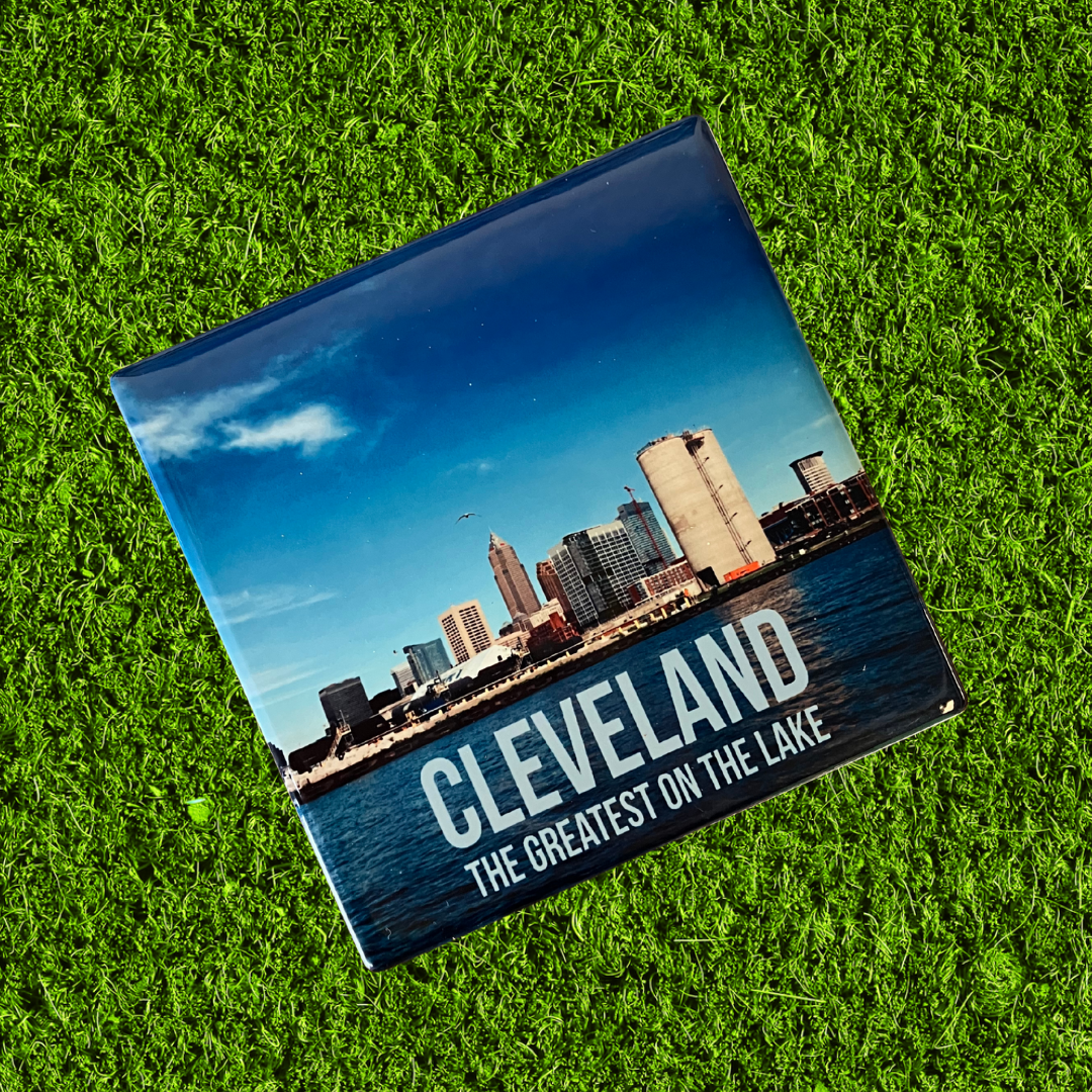 Port of Cleveland Skyline Picture Coaster