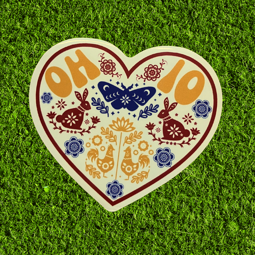 Ohio Folk Art Sticker