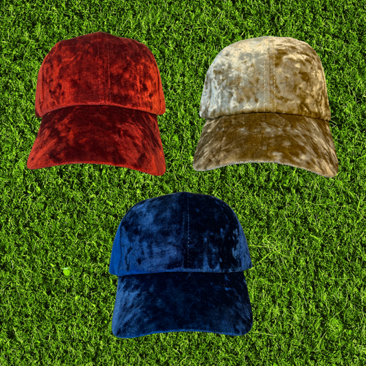 Velvet Baseball Cap with 3D Printed CLE Tag