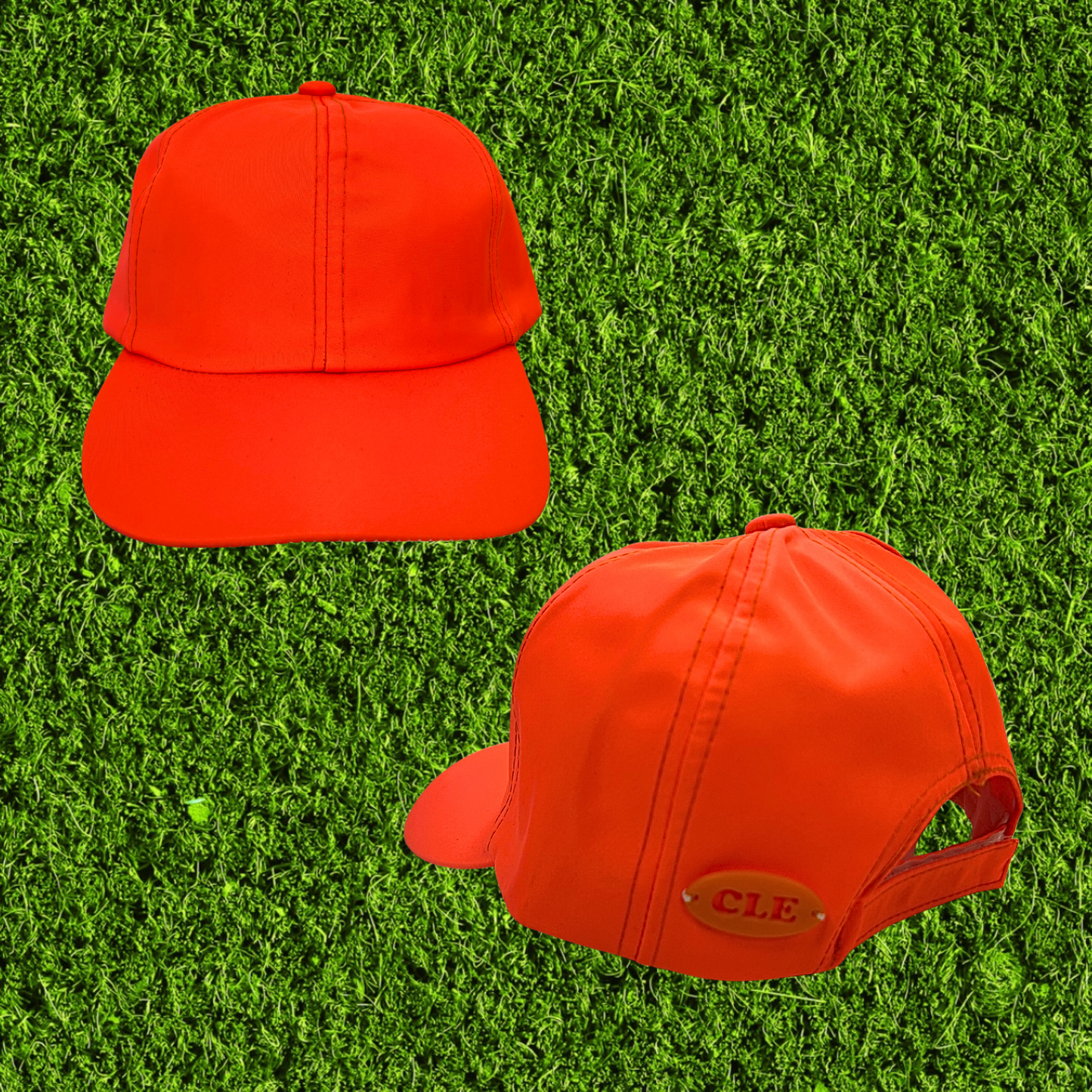 Neon Baseball Cap with 3D Printed CLE Tag