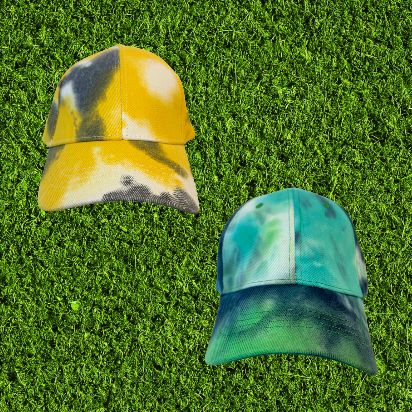 Tie Dye Baseball Cap with 3D Printed CLE Tag