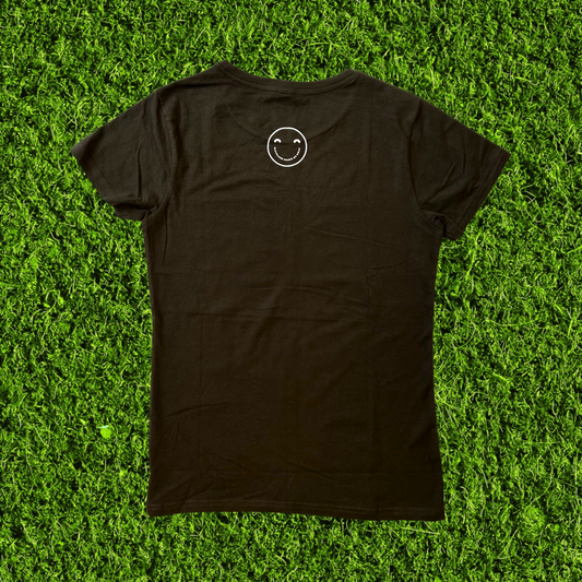 Women's Cleveland Makes Me Smile Olive Green Crew Tee