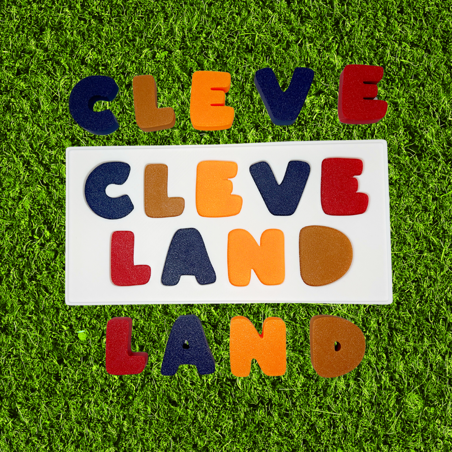 3D Printed Cleveland Letter Puzzle