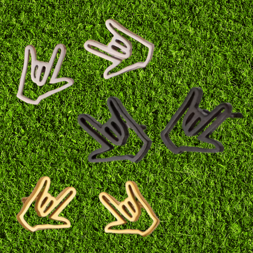 Stainless Steel Rock On Earrings